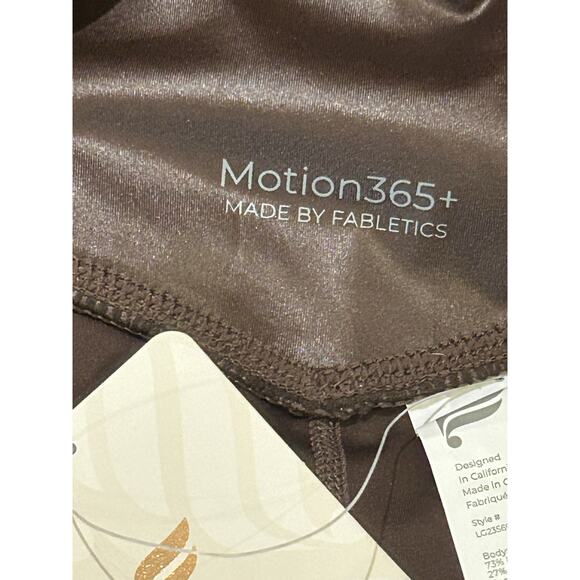 NWT Fabletics Anywhere Motion 360 High Waisted Legging in Cacao Shine size L - Picture 4 of 8